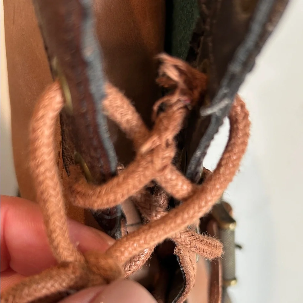 Polo by Ralph Lauren Brown Leather Lace-Up Rain & Snow Boots